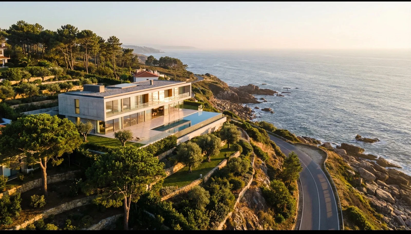 A coastal home overlooking the Atlantic